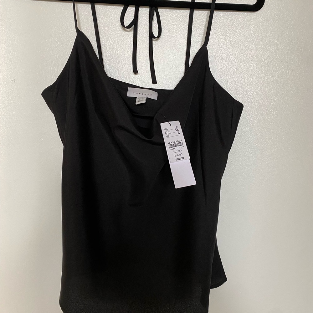 NTW Black Topshop Tank with Ties